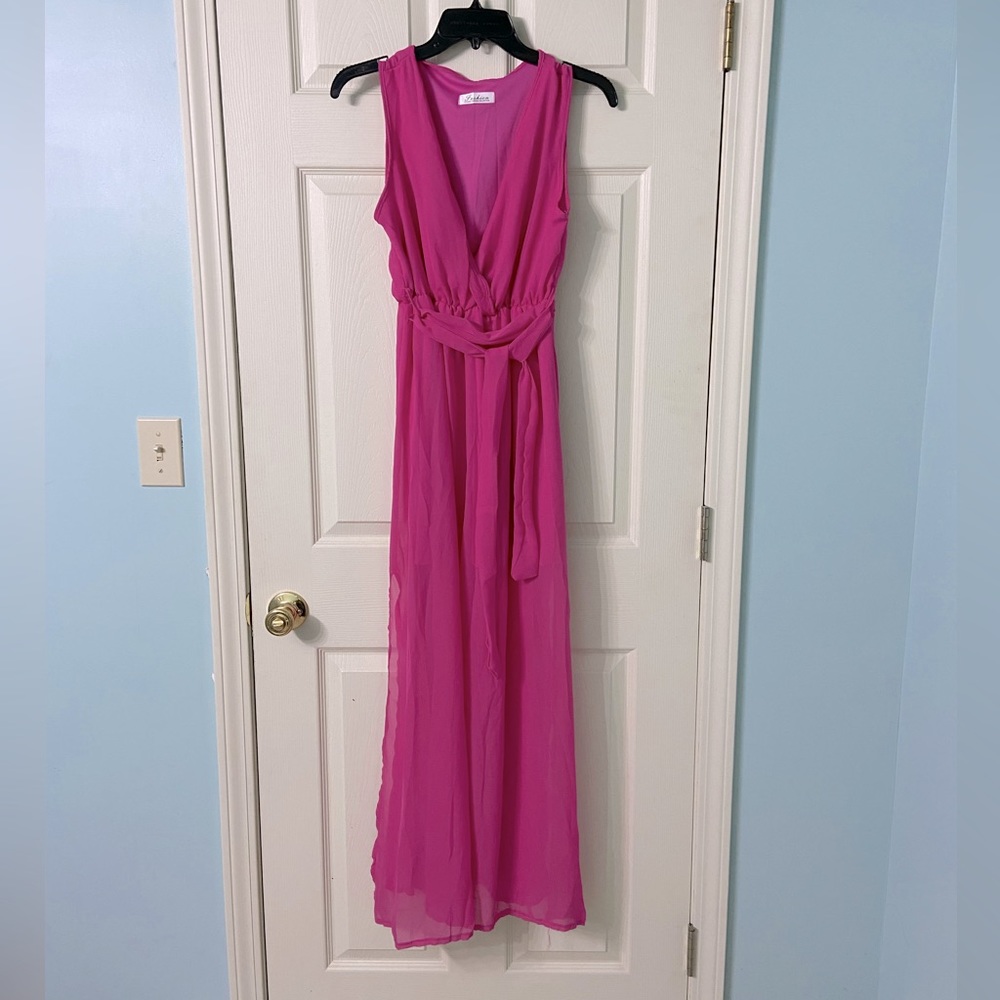 Hot pink High Low Dress. Medium